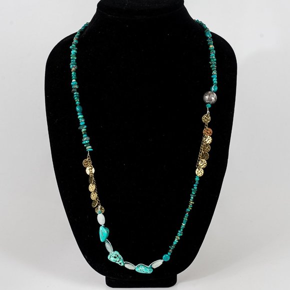 NWOT ColdwaterCreek turquoise colorbeads necklace - Picture 1 of 3